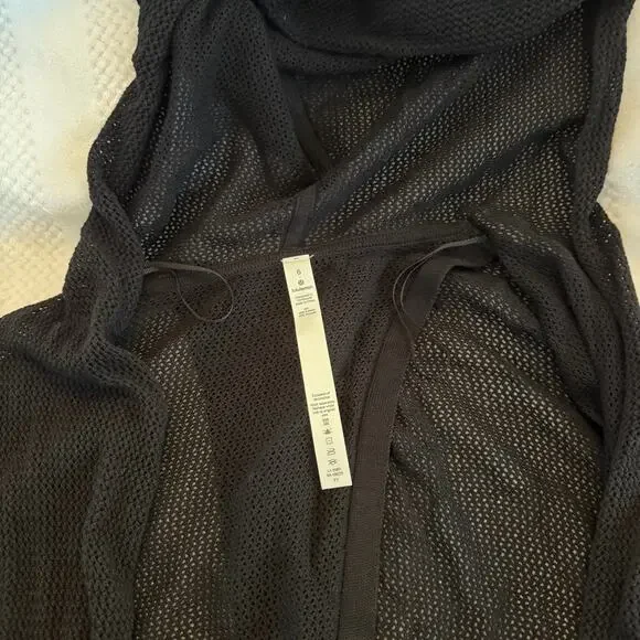 new lululemon Still Movement Wrap Hooded Cardigan Open Knit cardigan size 6 - Picture 2 of 4